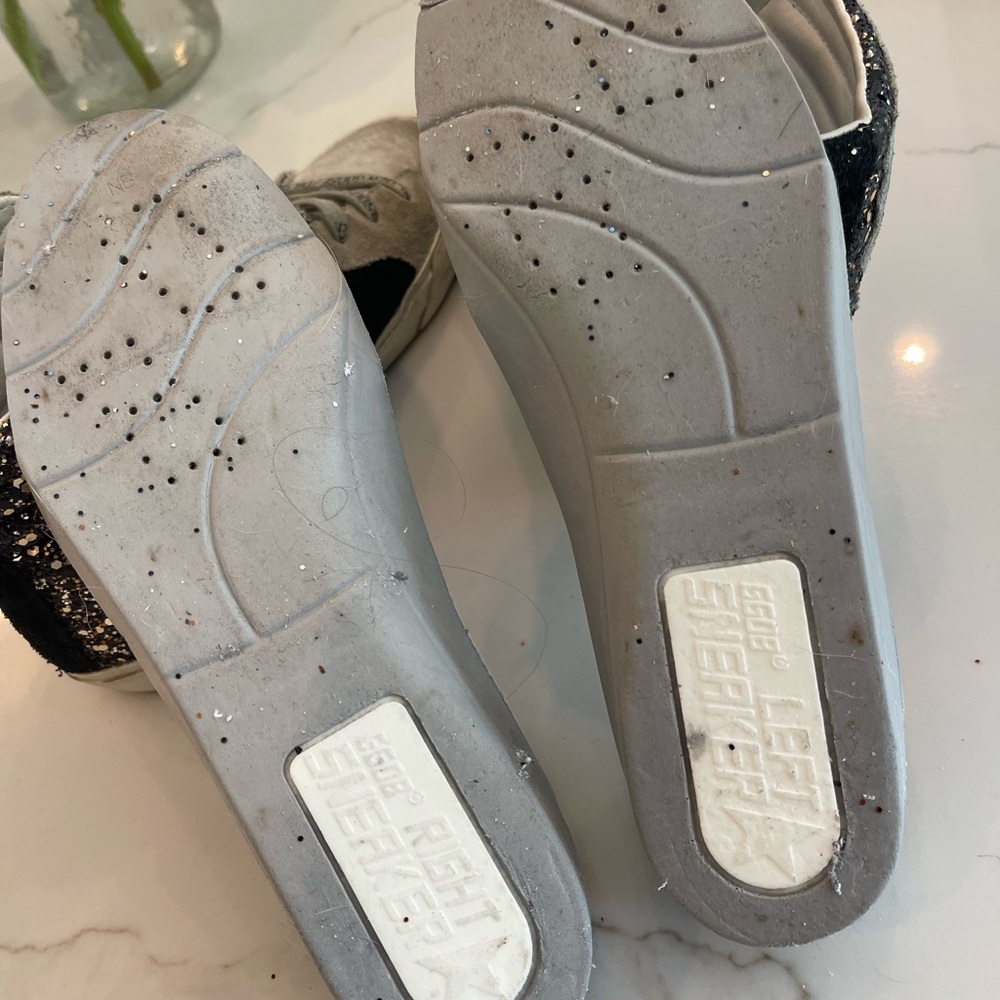 Golden Goose Slides size 37 great condition Glitter orange star grey suede - Picture 12 of 16